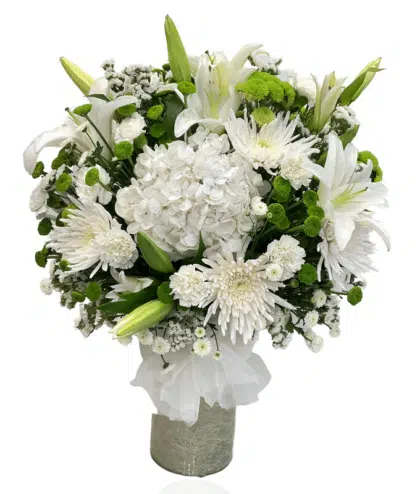 White flowers in vase