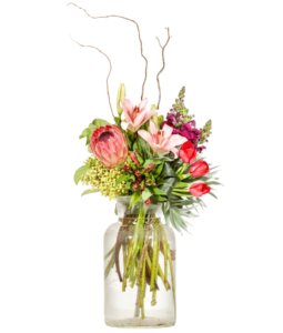 Luxury Flowers in Glass Vase